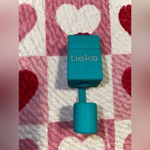 Tieks Turquoise Box with Logo straw topper. Collectors item.
